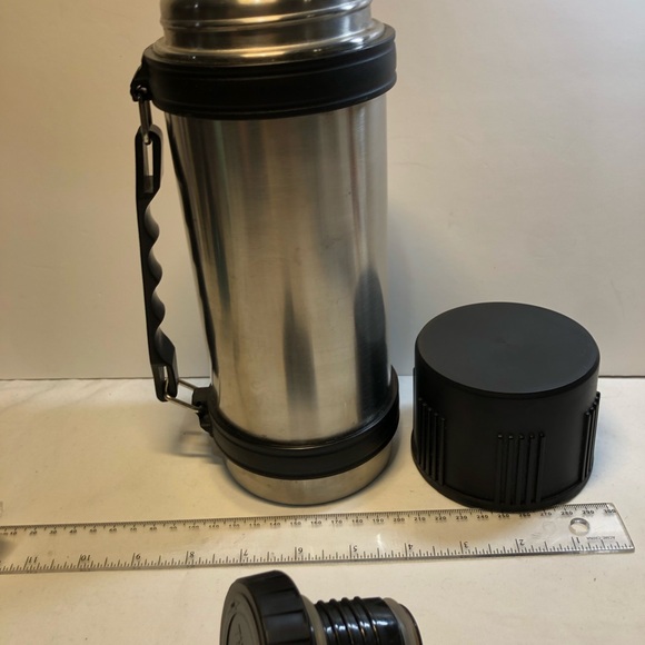 Vintage Stainless Steel Quart Size Thermos TherMax With Handle - Picture 15 of 15